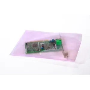10" x 16" x 2 mil Pink Eco-Manufactured Plastic Anti-Static (PAS) Layflat Bags (Case of 1,000)