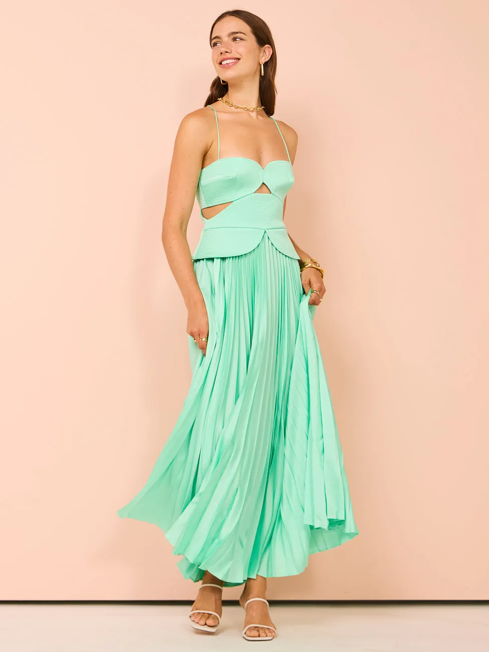Acler Atholoton Midi Dress in Arctic Mint
