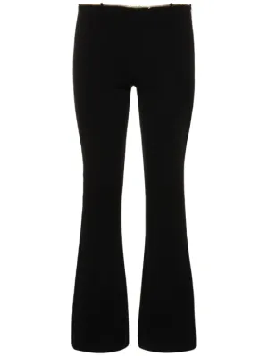 Alexander Wang   Boot leg wool blend pants w/ logo chain 