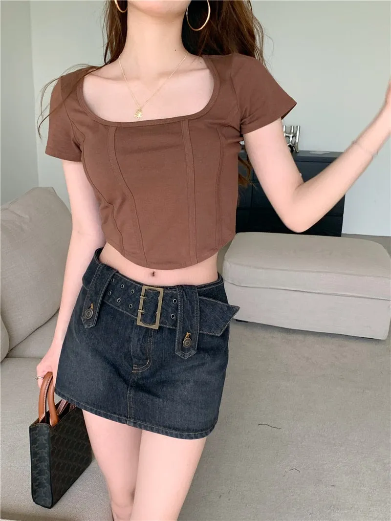 Aria Solid Crop Top