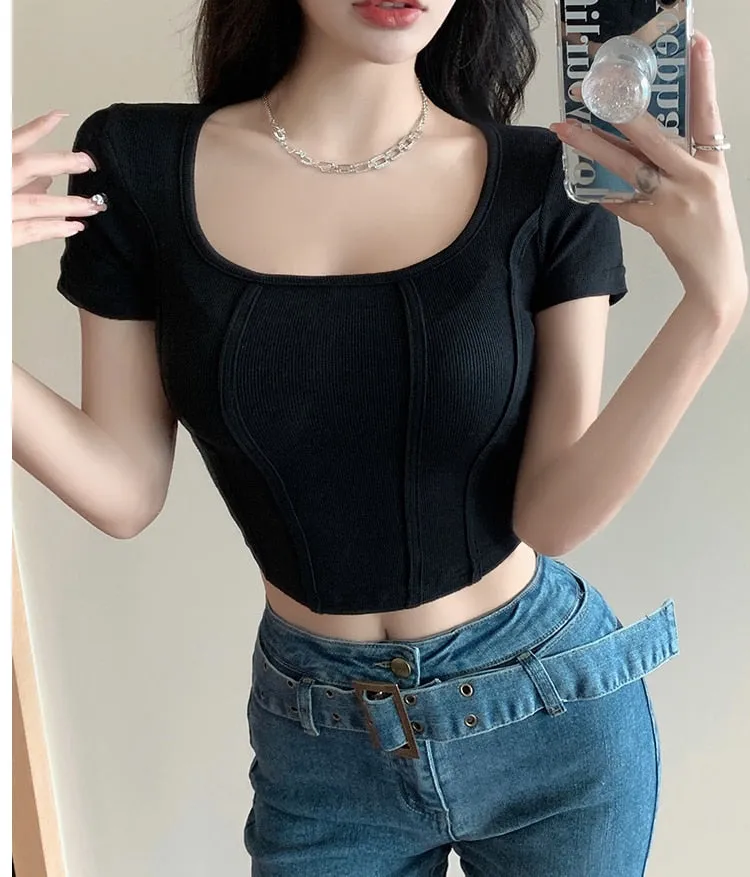 Aria Solid Crop Top