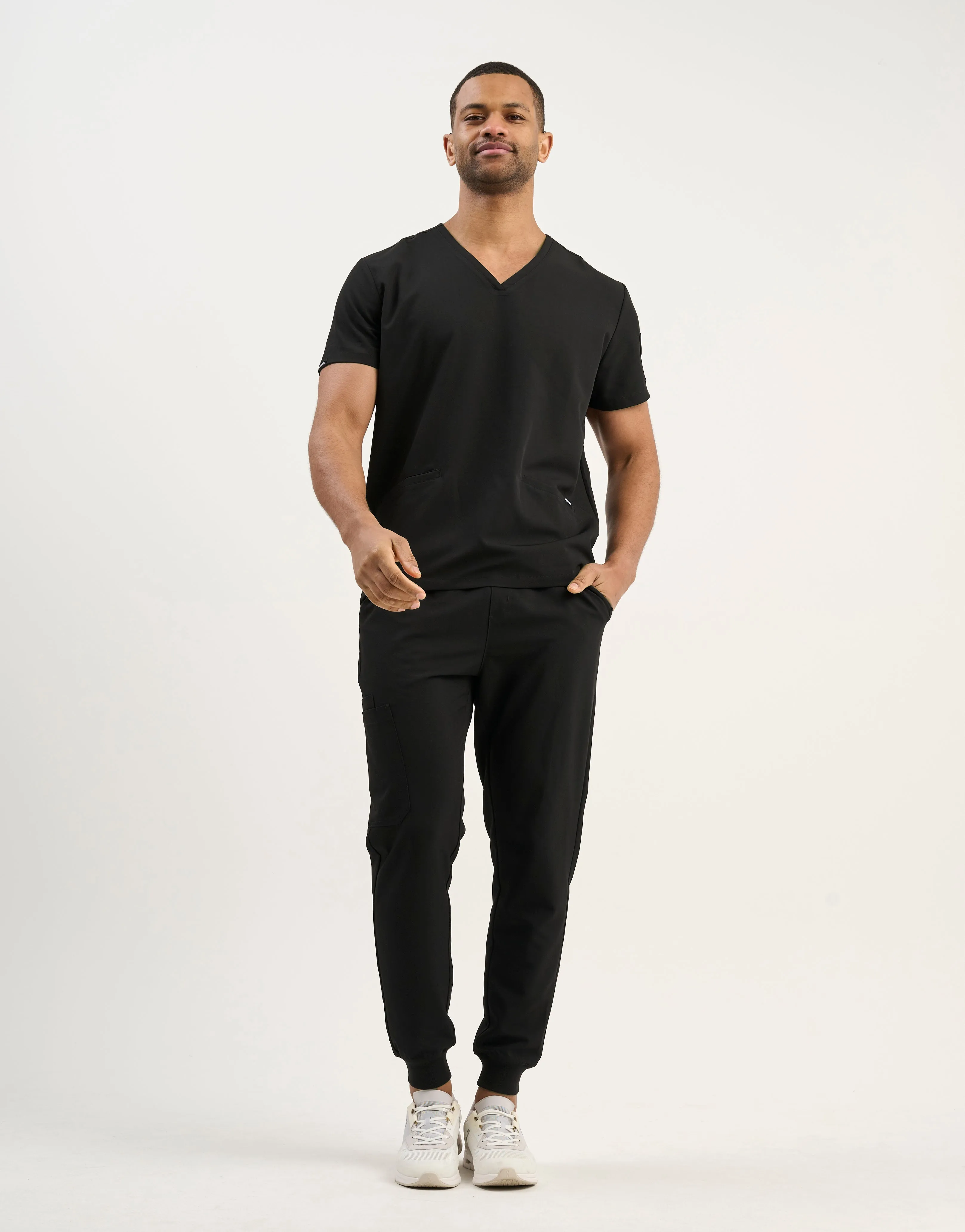 Aspire V Neck Scrub Top - Black