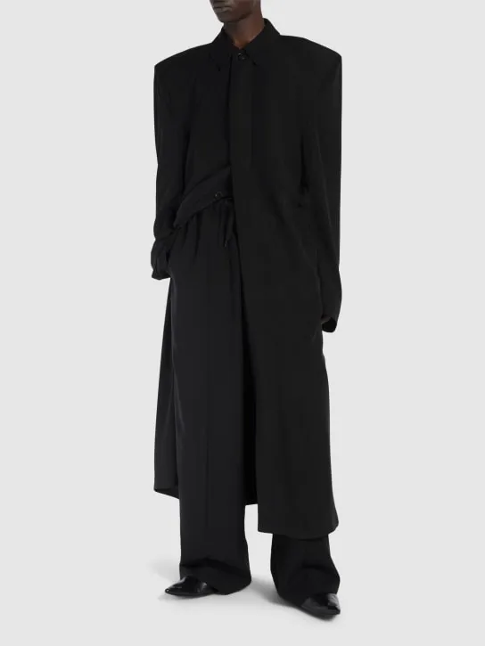 Balenciaga   Large fluid poplin cotton pants 