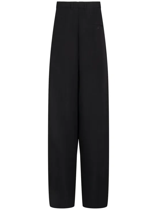 Balenciaga   Large fluid poplin cotton pants 