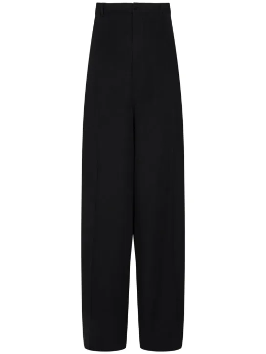 Balenciaga   Large fluid poplin cotton pants 