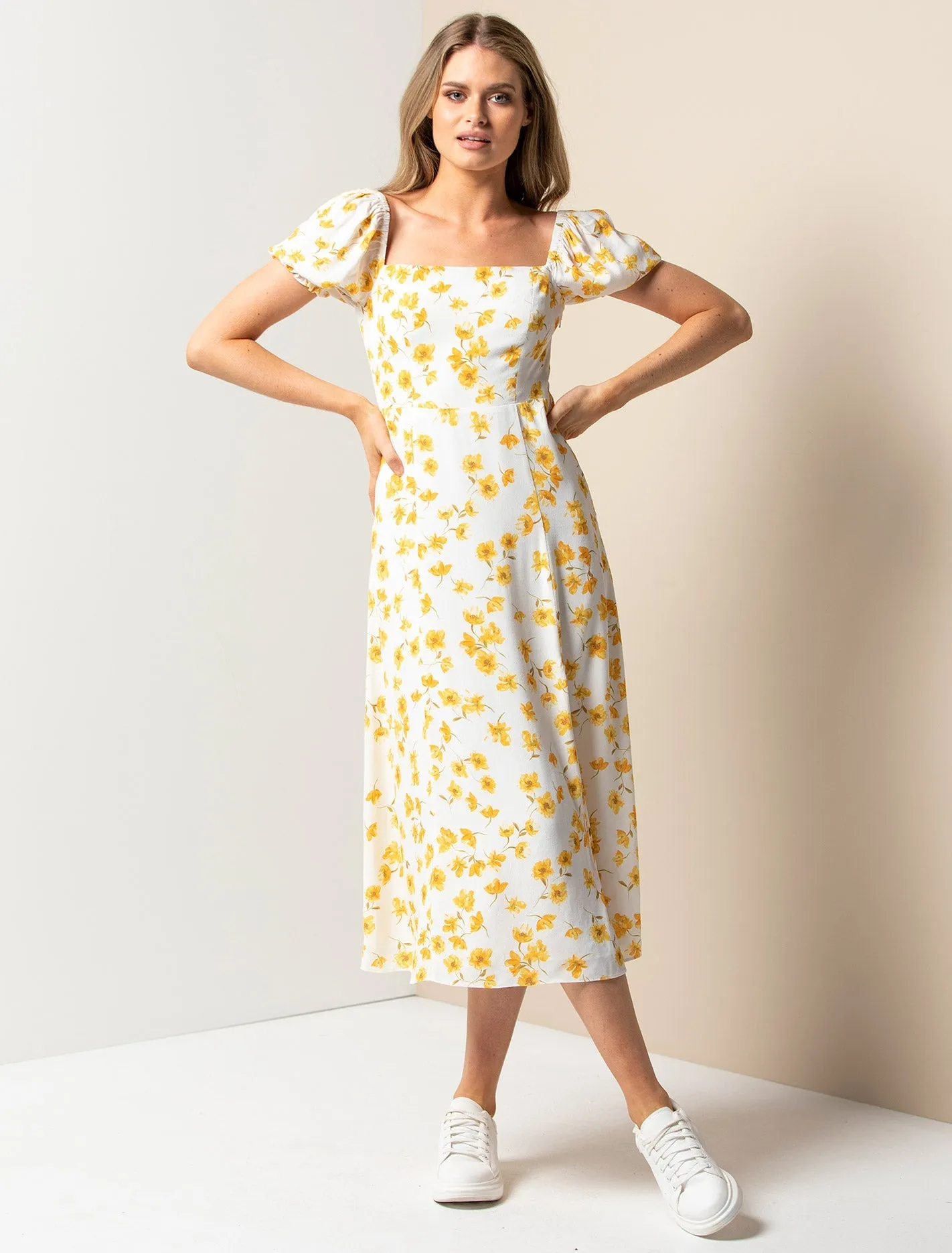 Brianna Printed Midi Dress
