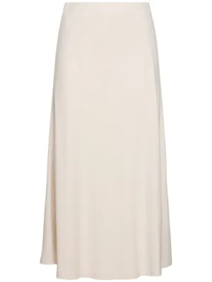 Brunello Cucinelli   Stretch viscose diagonal midi skirt 