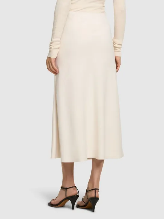 Brunello Cucinelli   Stretch viscose diagonal midi skirt 