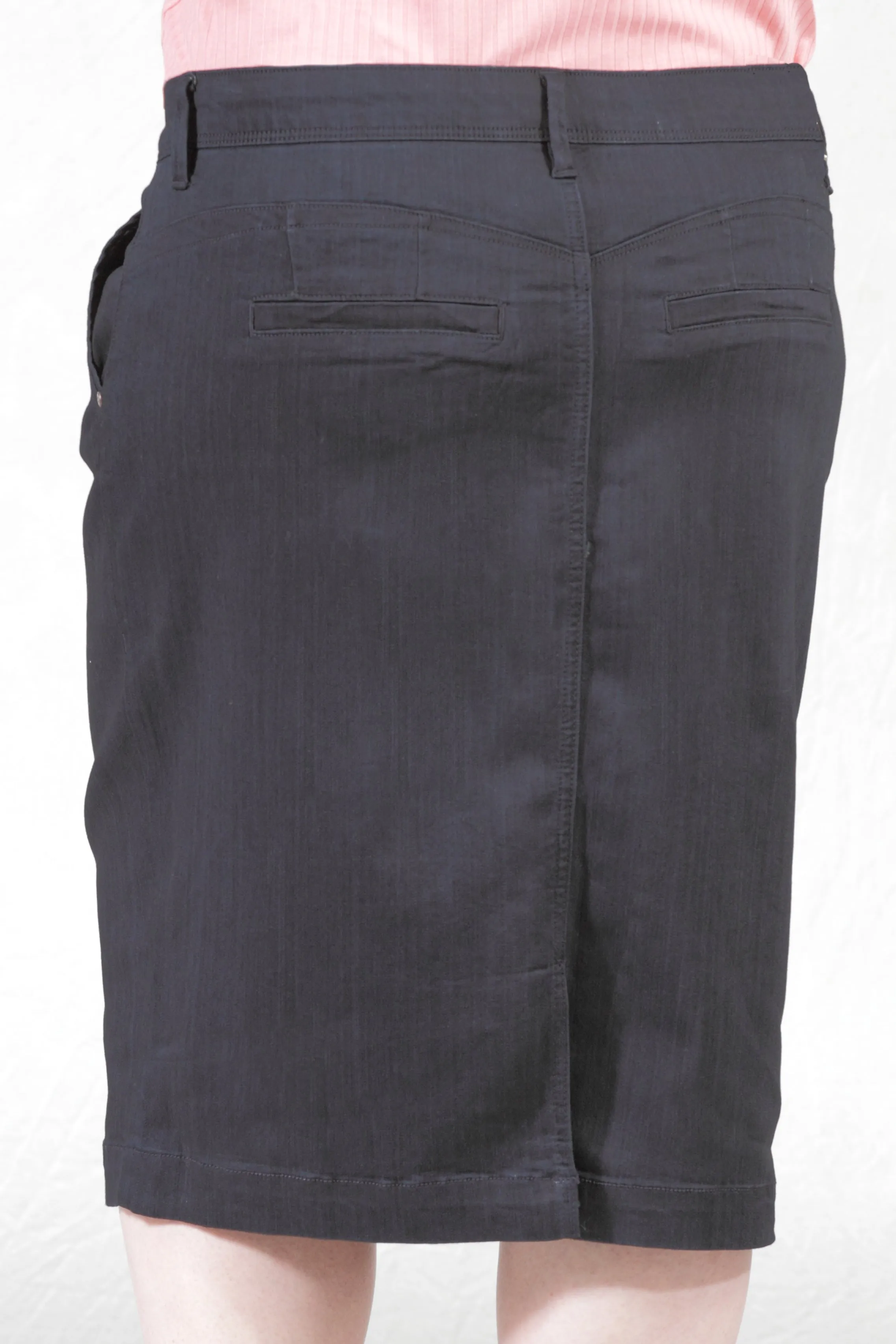 Dark Denim Midi Skirt