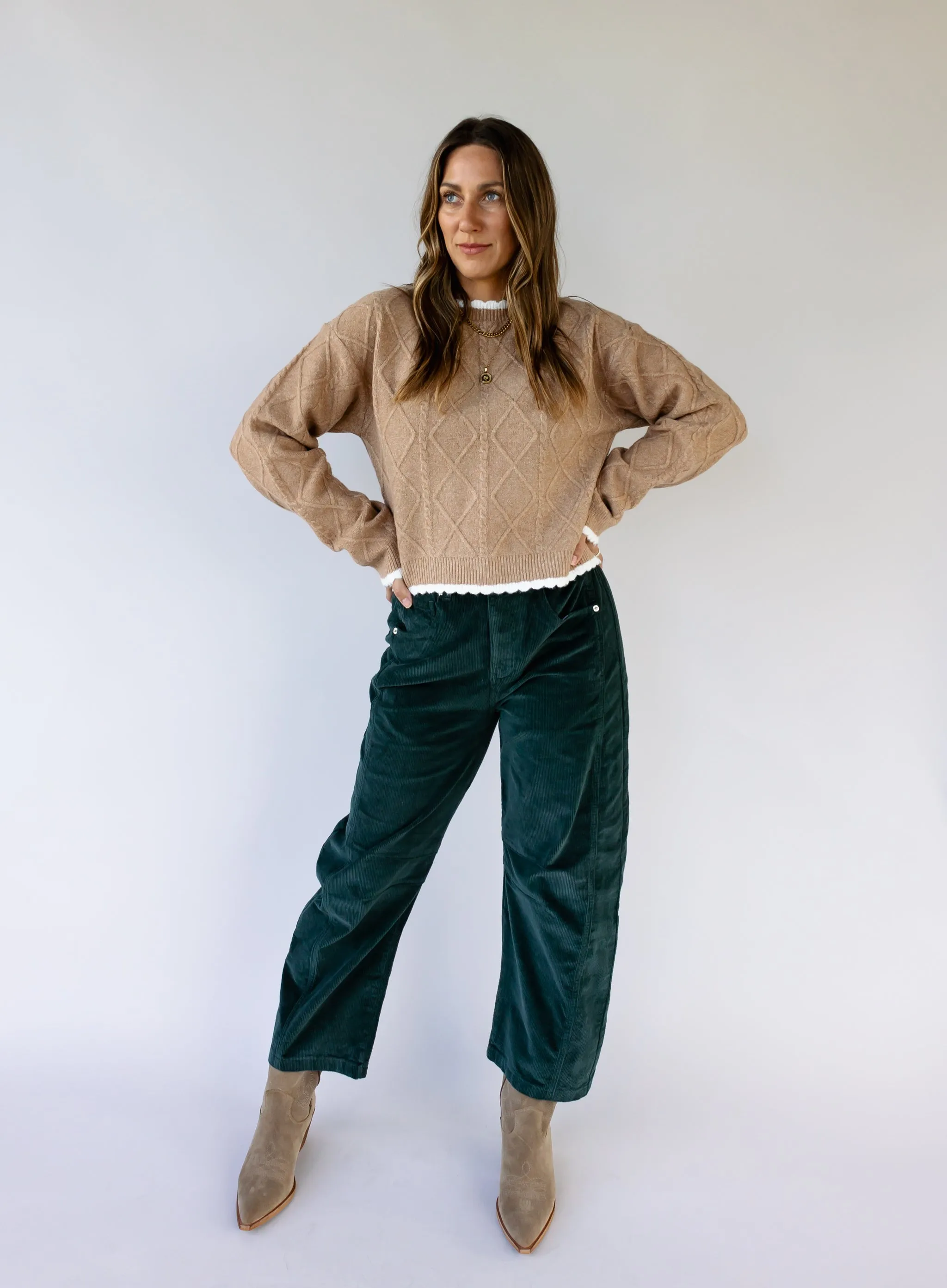 Denny Corduroy Barrel Pants