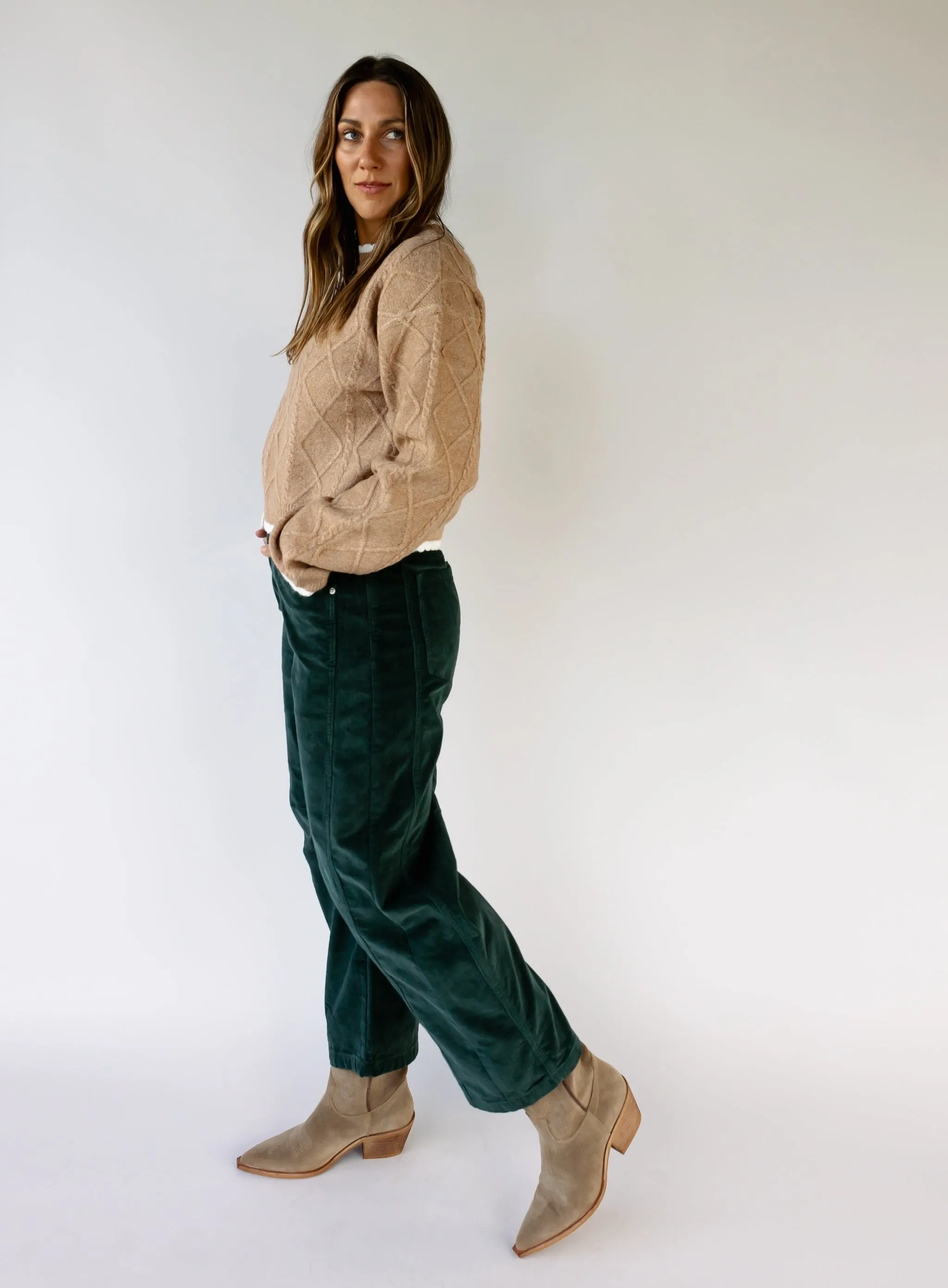 Denny Corduroy Barrel Pants