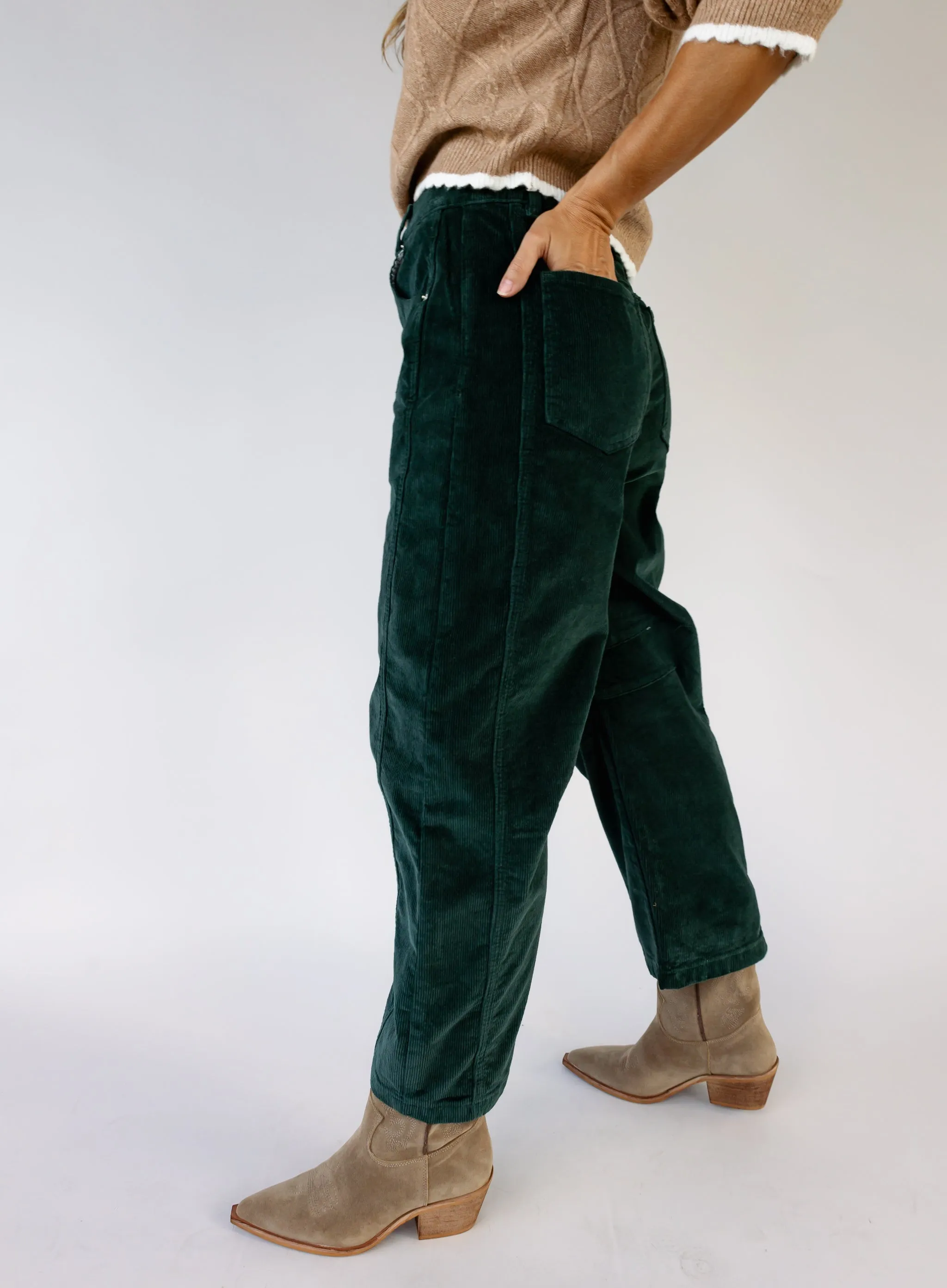 Denny Corduroy Barrel Pants