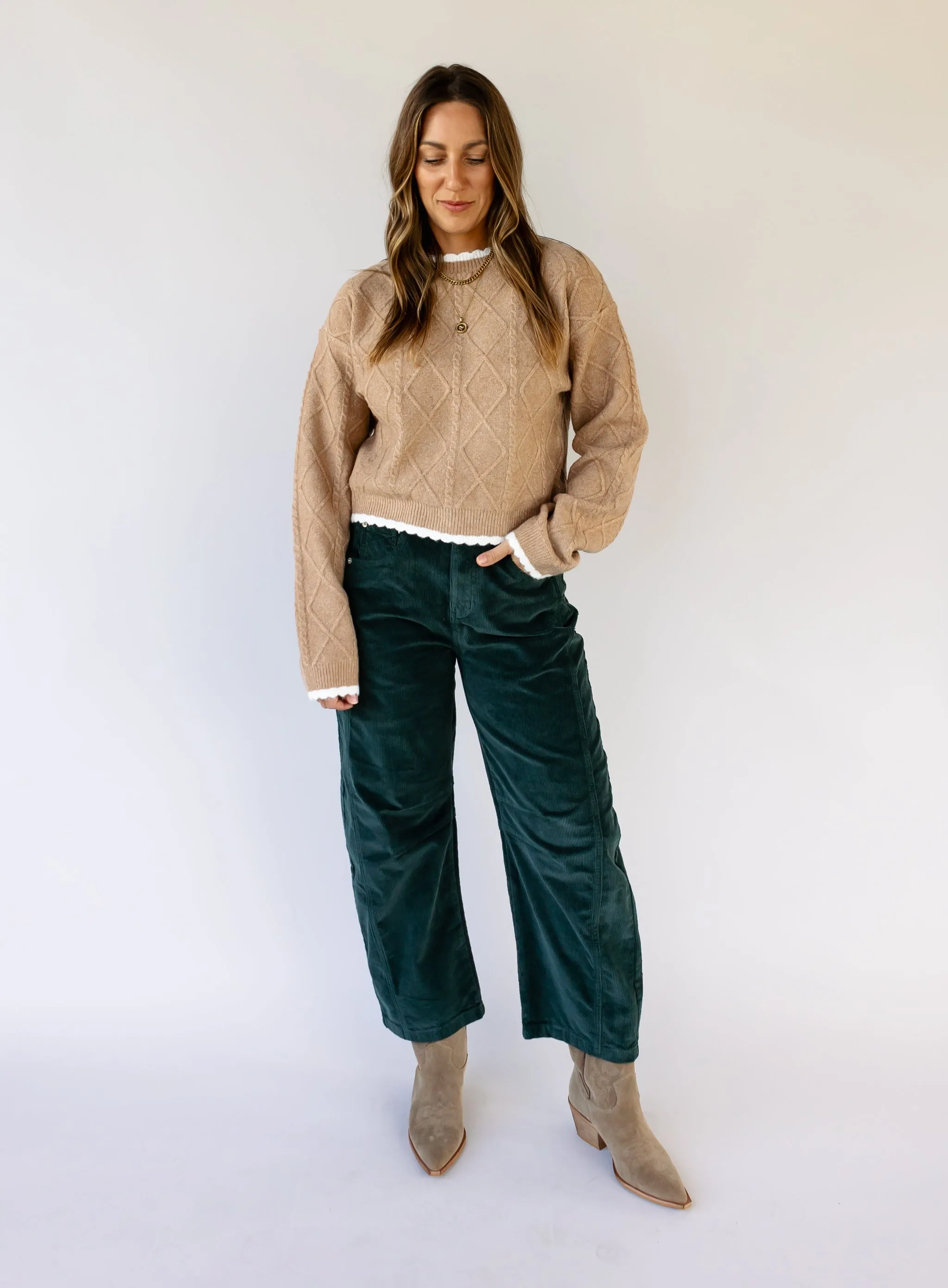 Denny Corduroy Barrel Pants