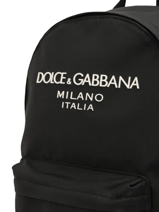Dolce&amp;Gabbana   Embroidered logo poly backpack 