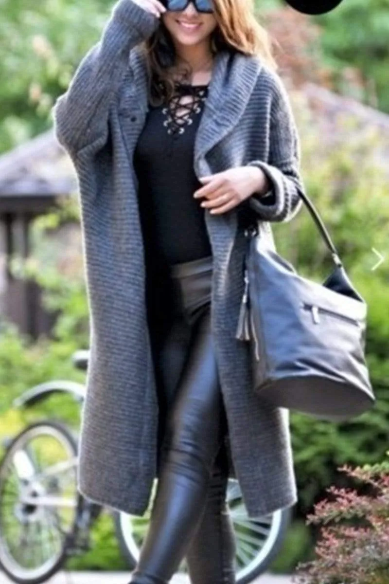 Dunnmall Fashion Cardigan Hooded Long Jacket