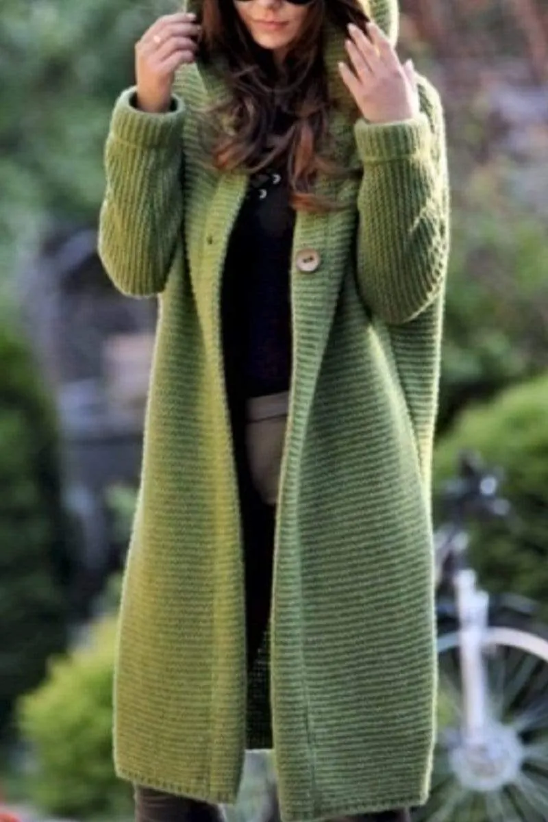 Dunnmall Fashion Cardigan Hooded Long Jacket