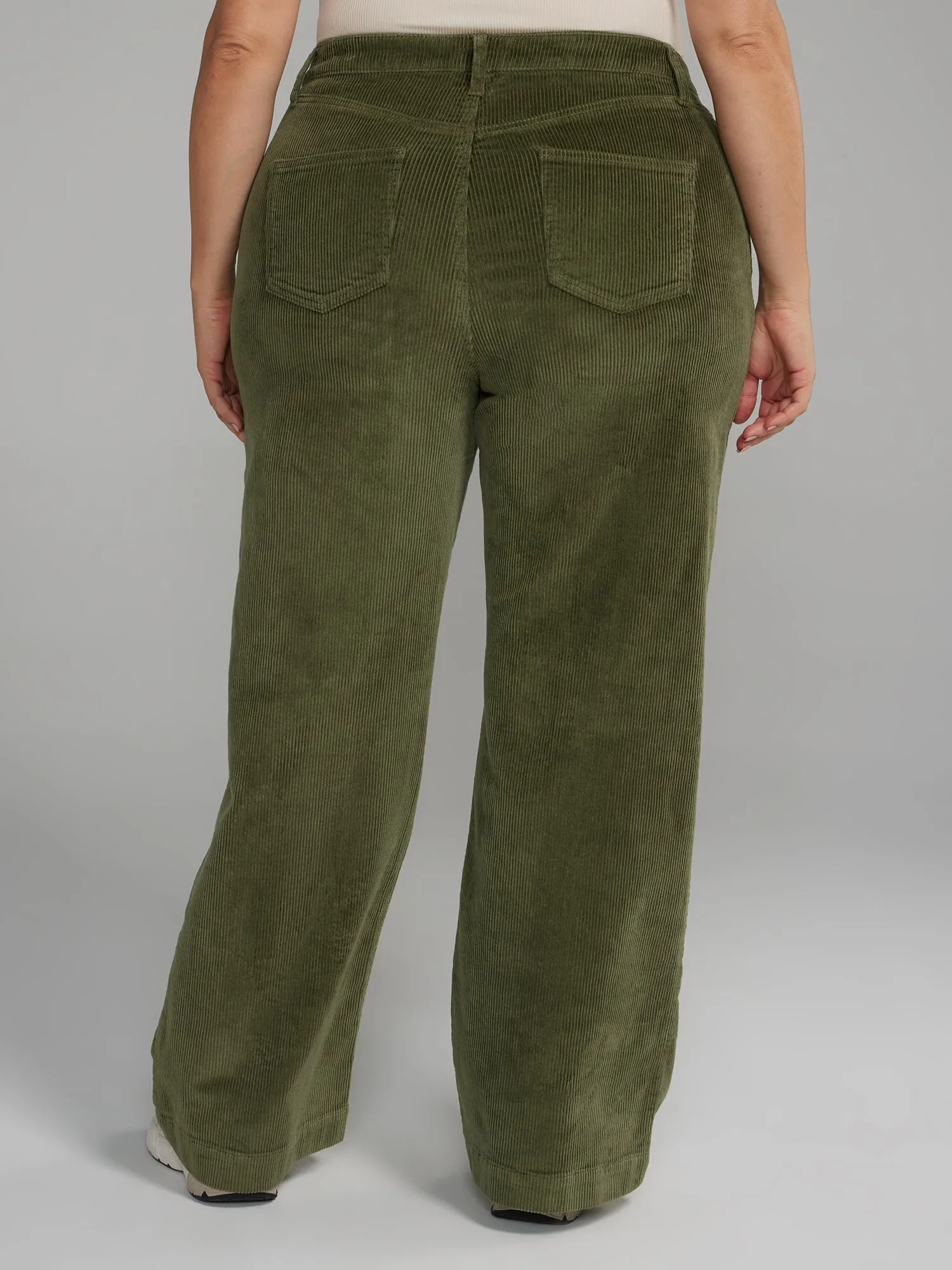 Fashion To Figure - High Rise Wide Leg Corduroy Pants