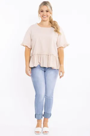 FINAL SALE Forever Top in Beige