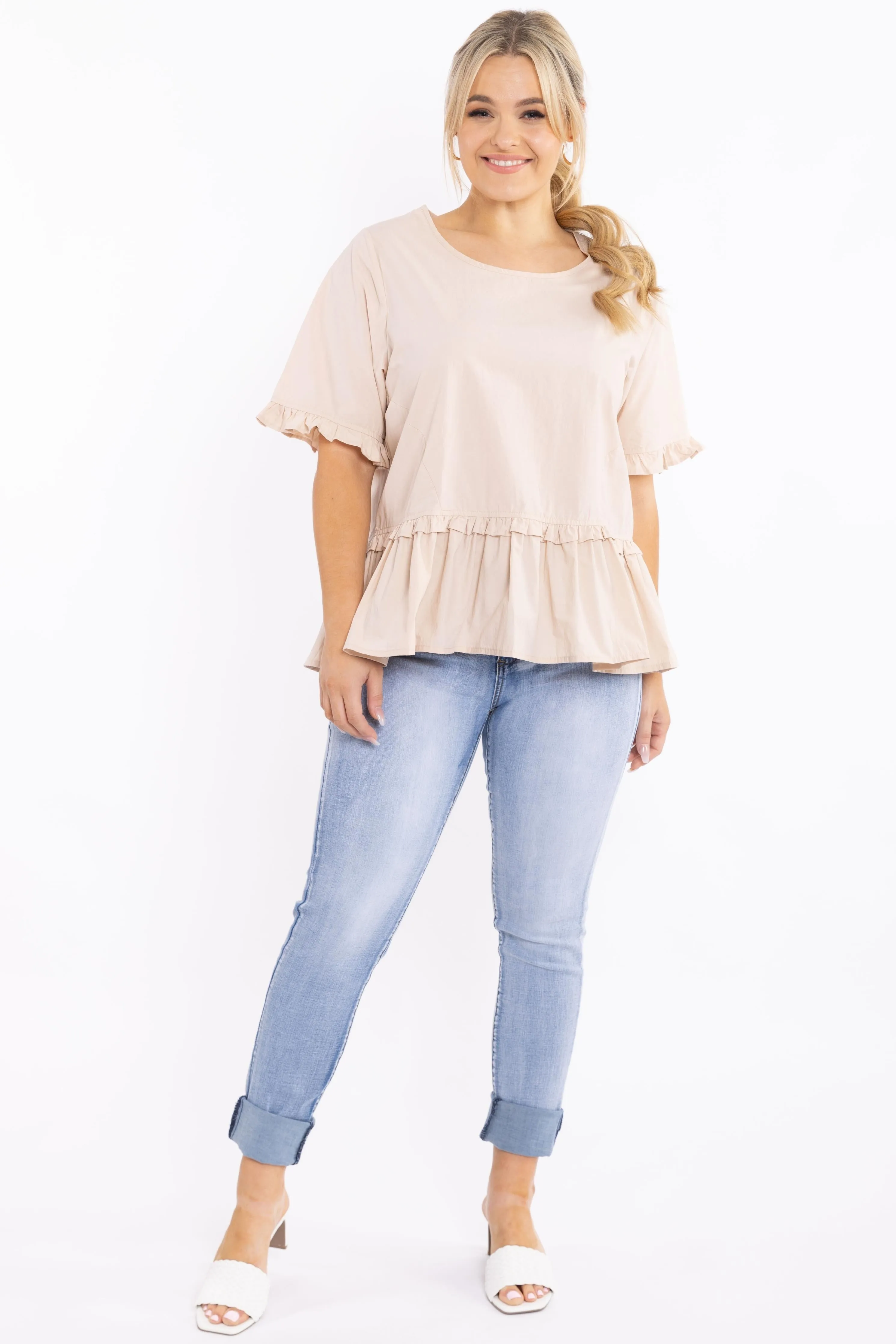 FINAL SALE Forever Top in Beige