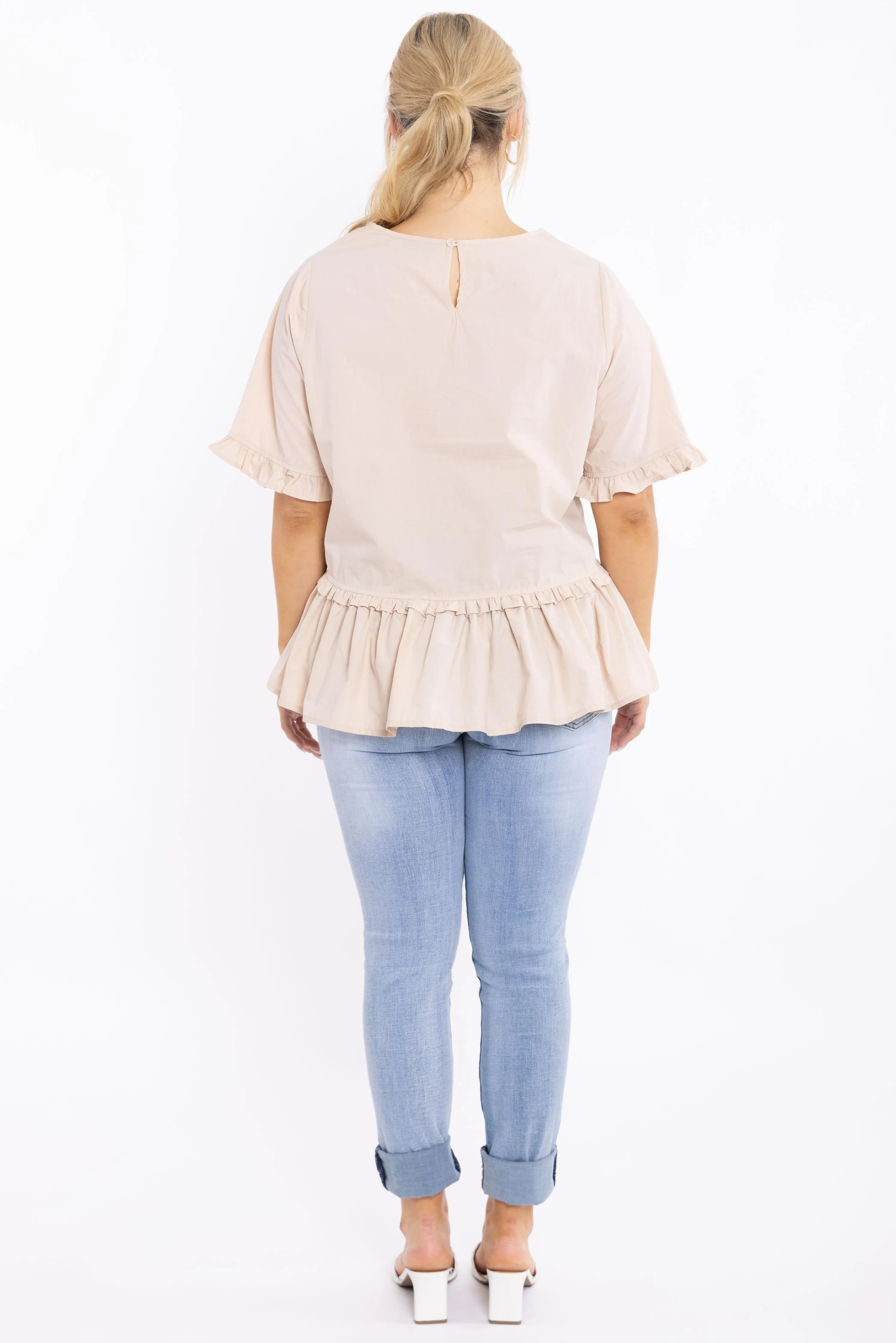 FINAL SALE Forever Top in Beige