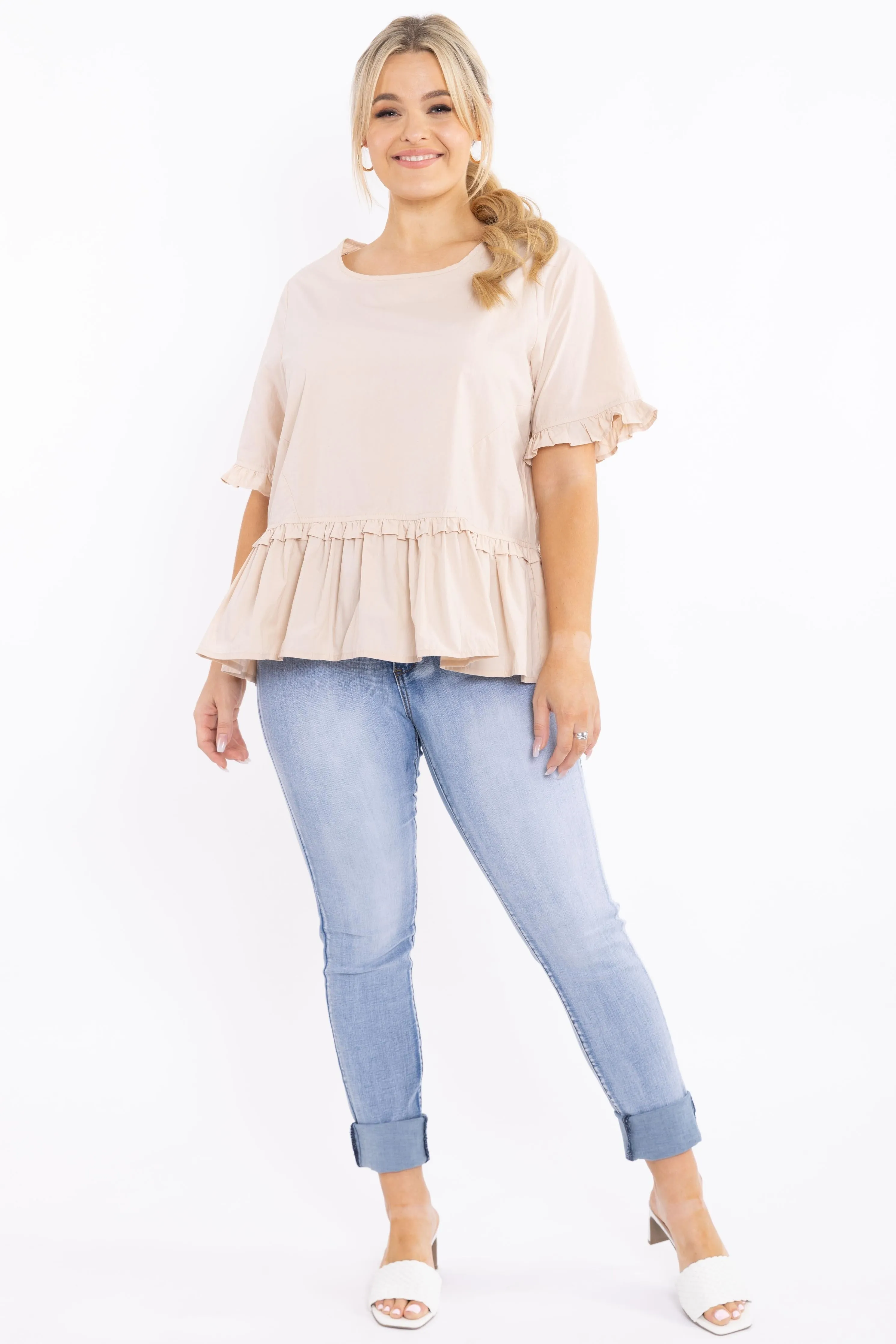 FINAL SALE Forever Top in Beige