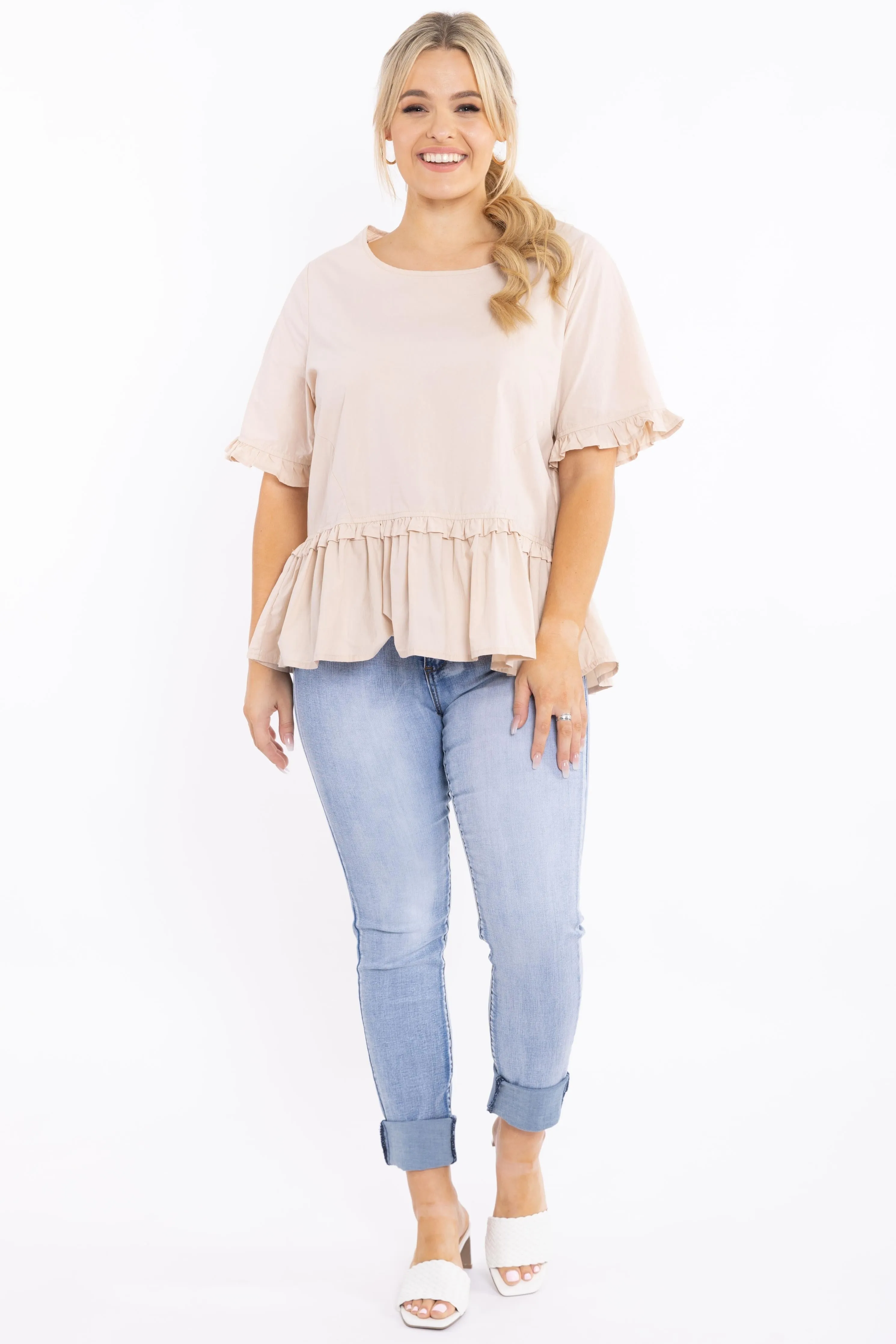FINAL SALE Forever Top in Beige