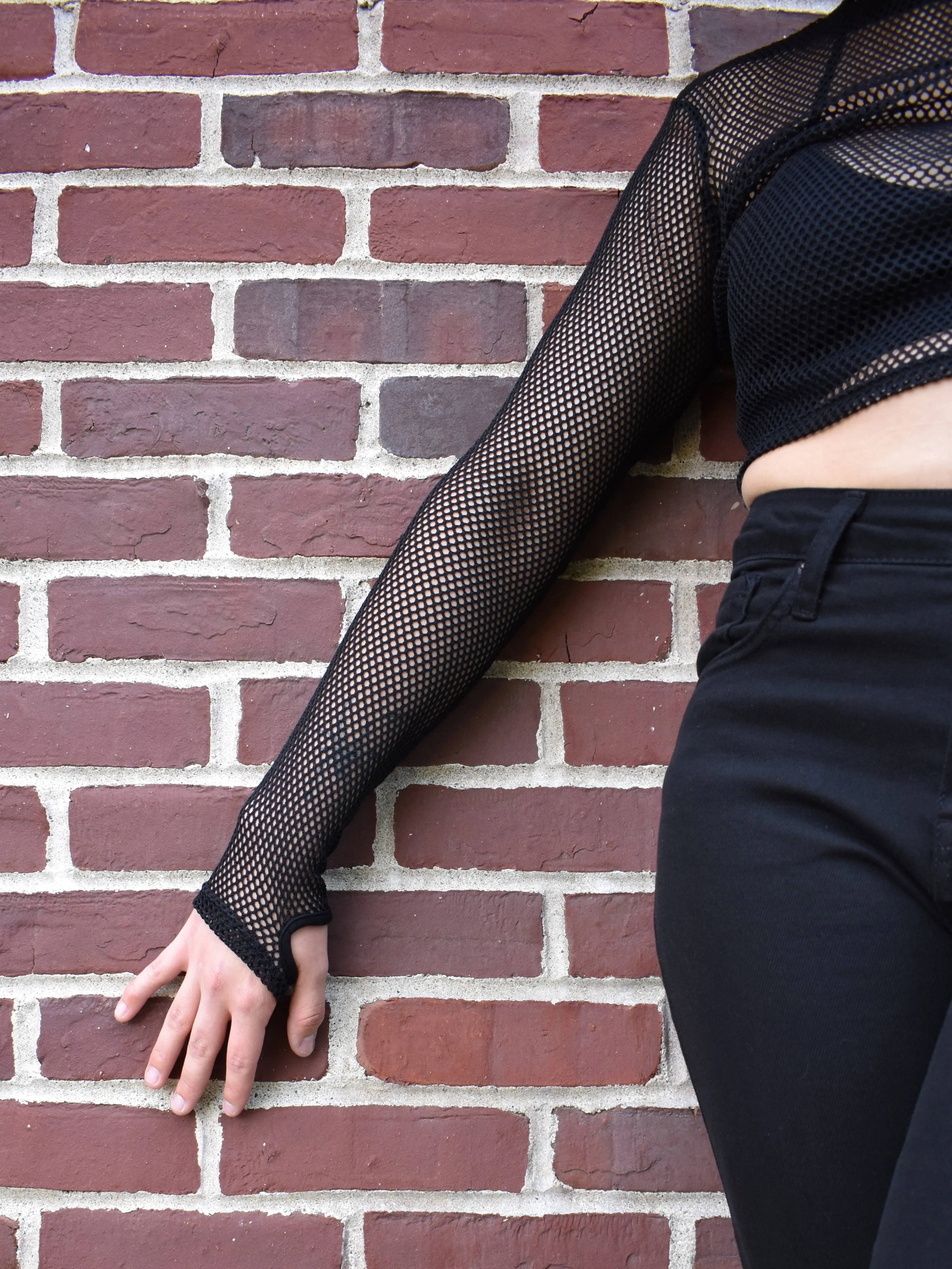 Fishnet Long Sleeve Crop FOXBLOOD