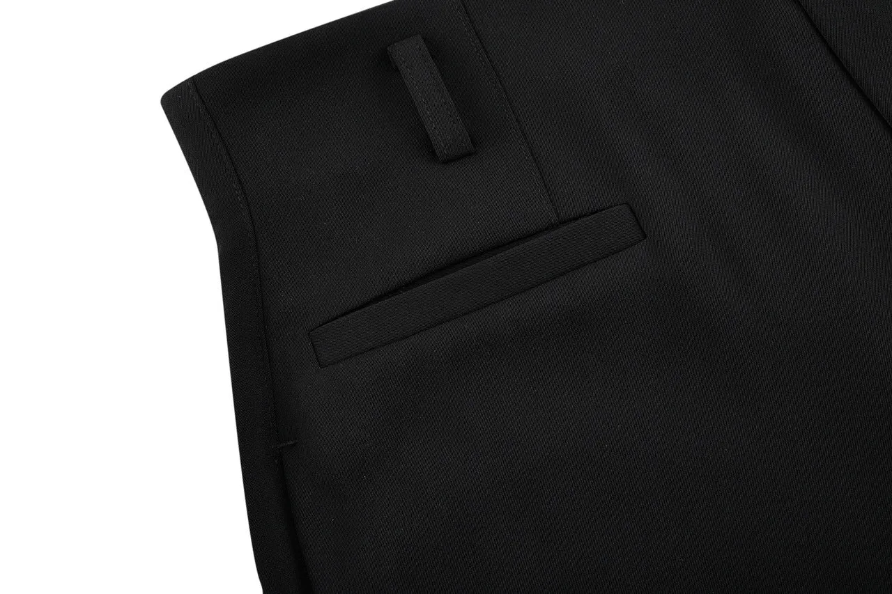 Flare Leg Dobby Twill High Waist Pants