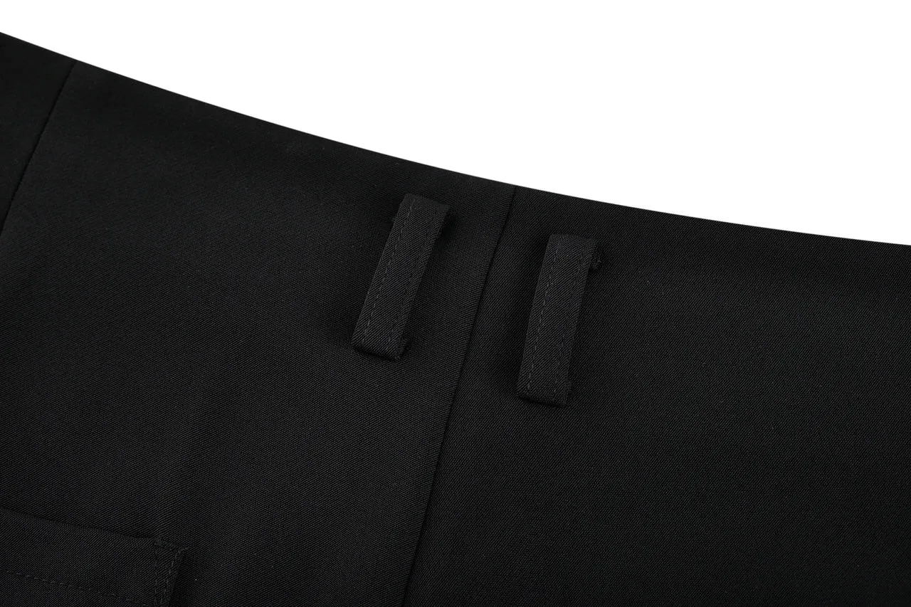 Flare Leg Dobby Twill High Waist Pants