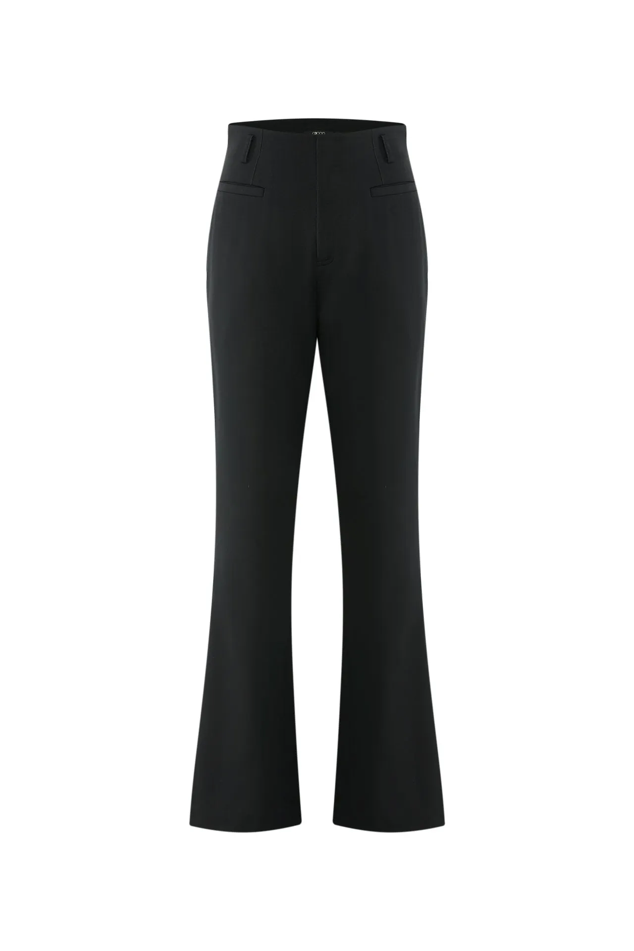 Flare Leg Dobby Twill High Waist Pants
