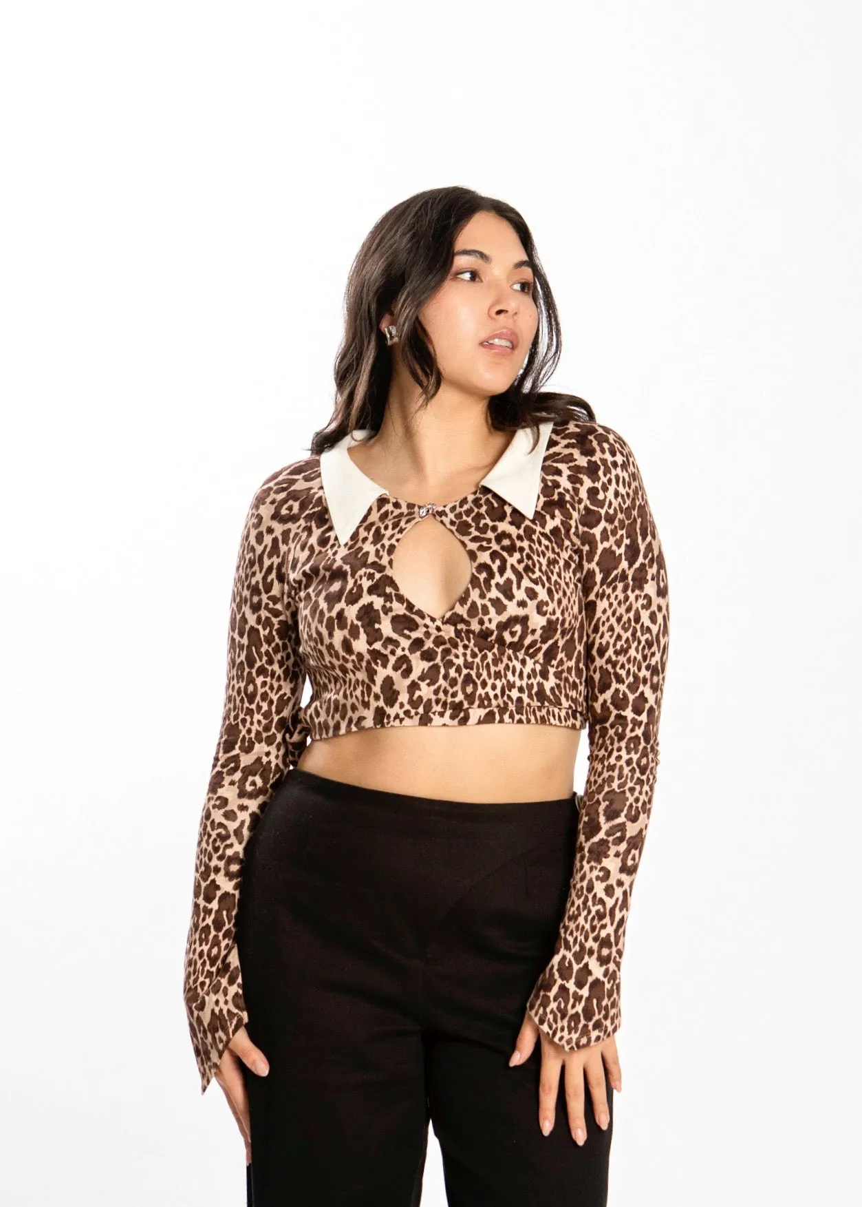 FLOWER WRAP TOP - FELINE
