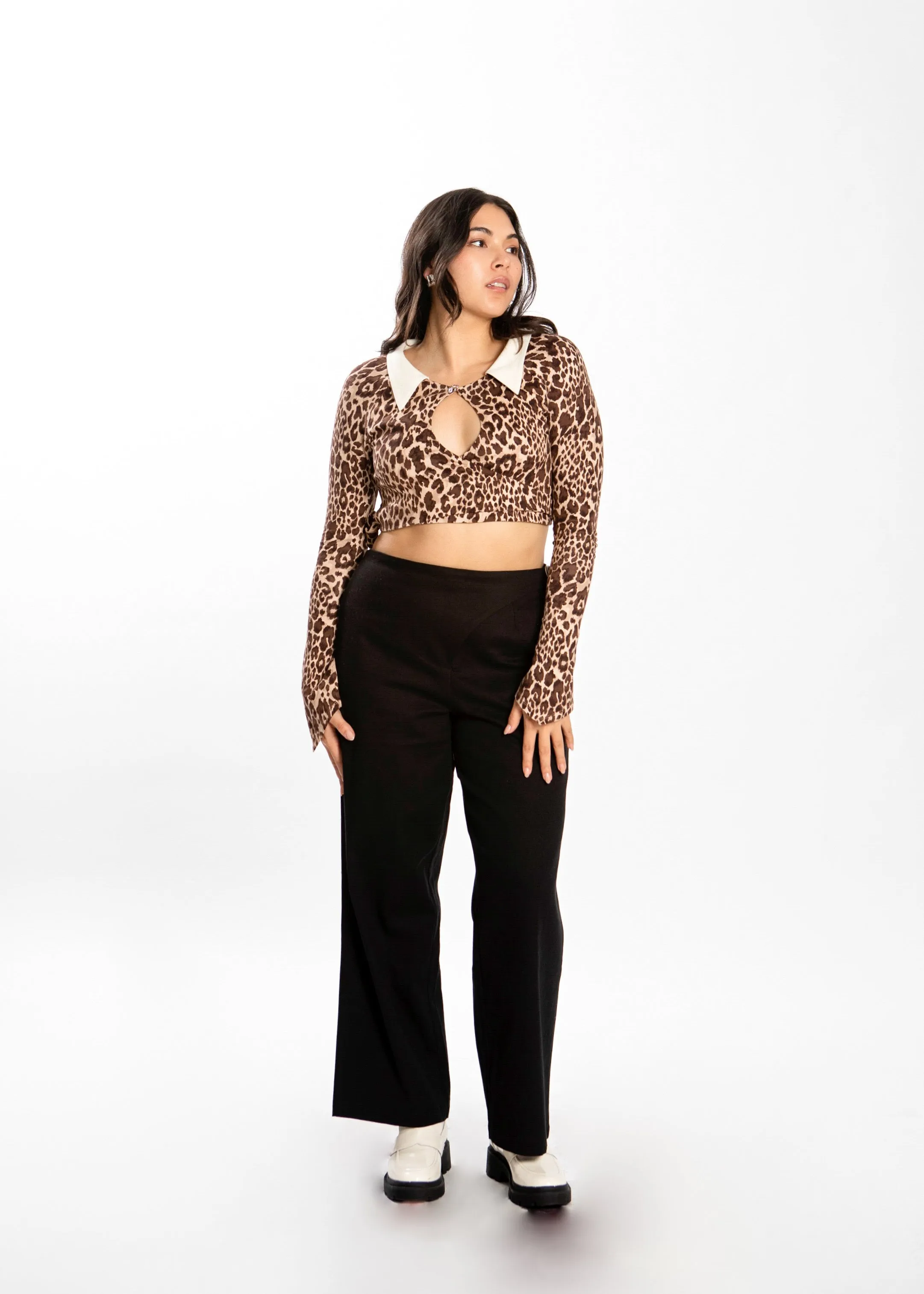 FLOWER WRAP TOP - FELINE