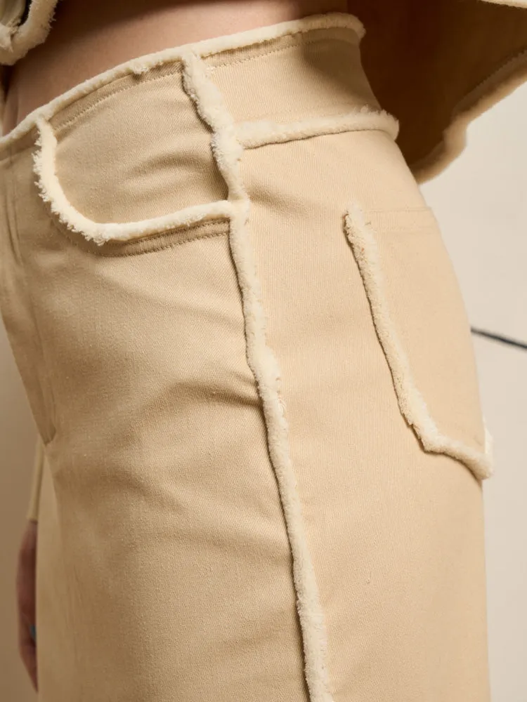 Harper Frayed Midi Skirt