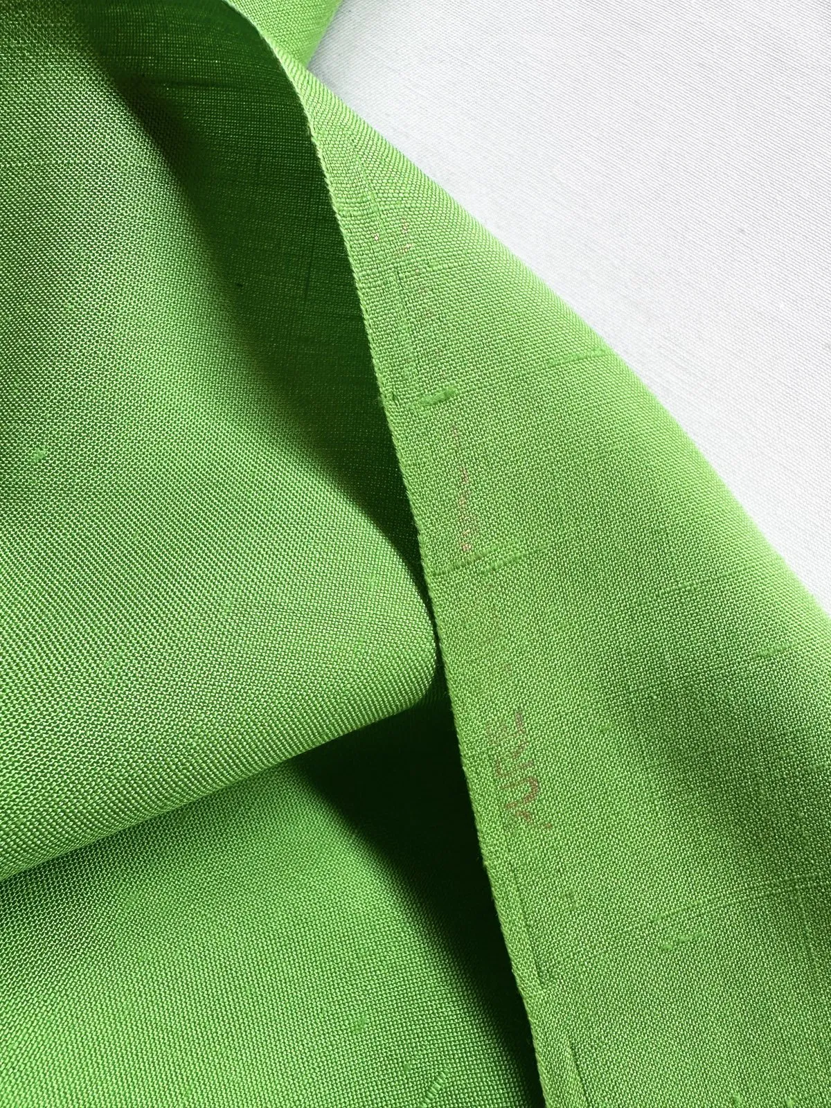 Italian Spring Green Linen Weave Dupioni