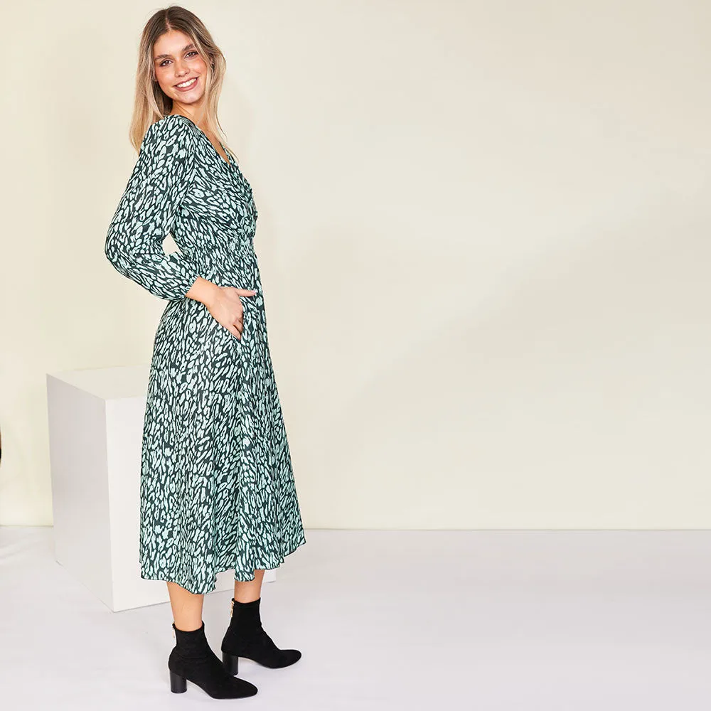 Ivy Wrap Dress (Green)