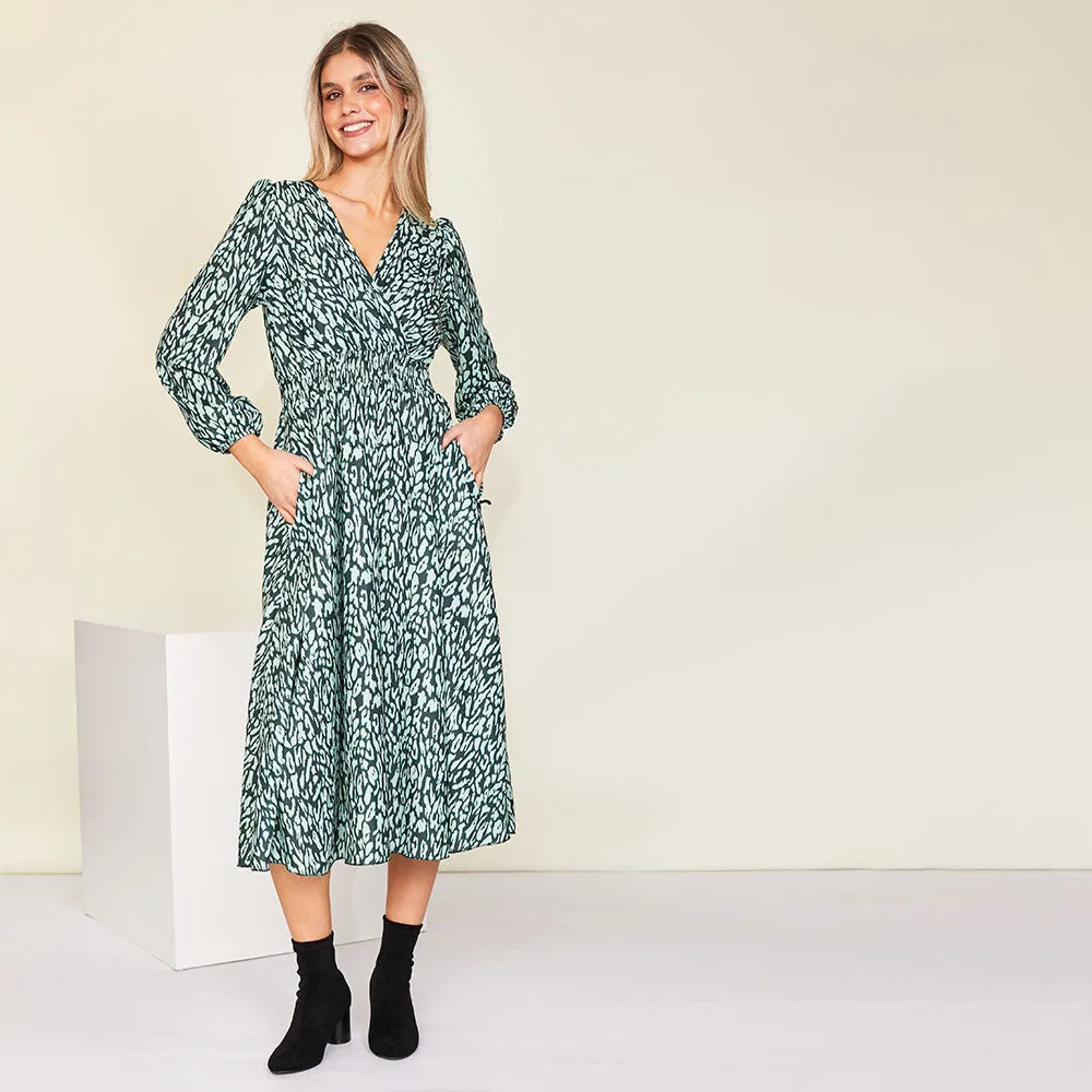 Ivy Wrap Dress (Green)