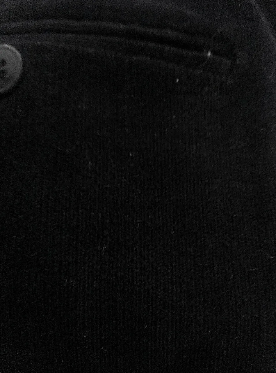 Jack Victor- Black Microfiber Pleated Pencil Corduroy Trousers- size 36x31