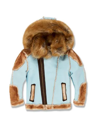 Kids El Jefe Shearling Moto Jacket (Sky)