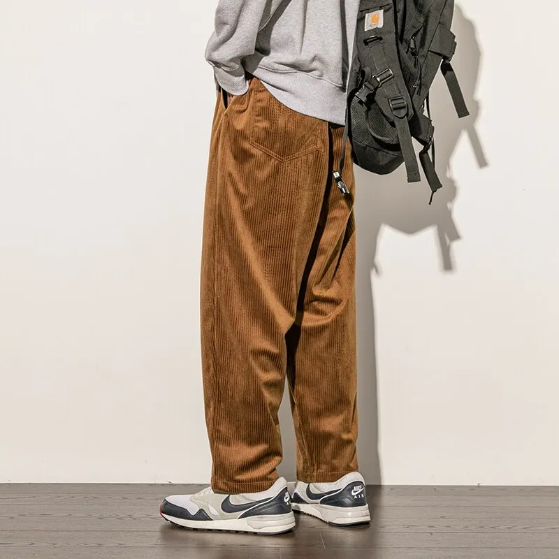 KOR Y2K 70's Style Corduroy Straight Pants