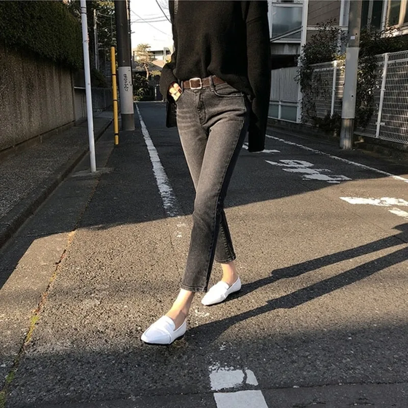 [Korean Style] Fanti Light Washed Cropped Jeans