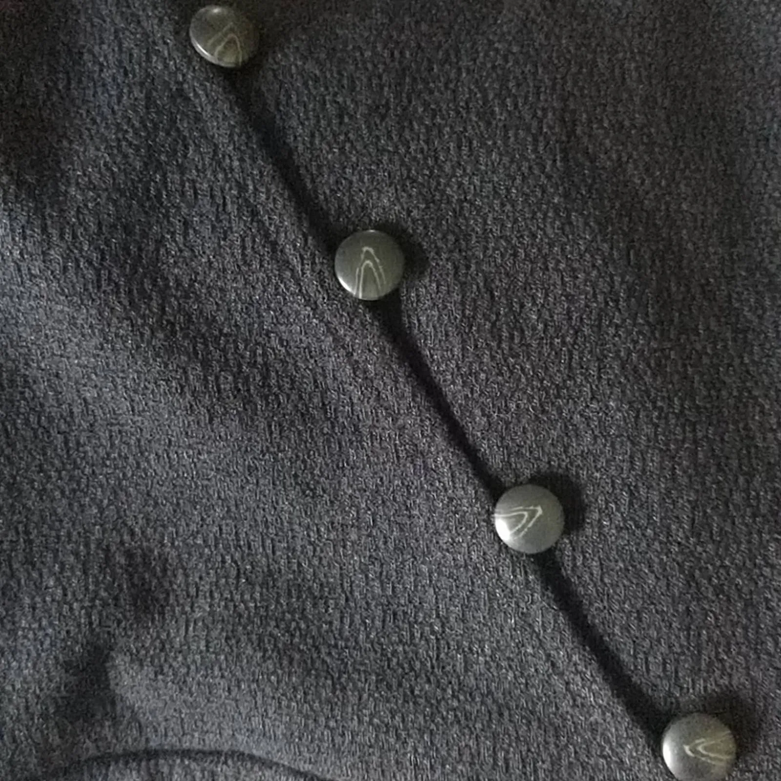 Madewell Cross Front Button Dress Large Black