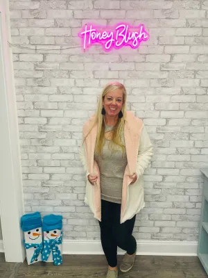 Mauve/Ivory hoodie jacket