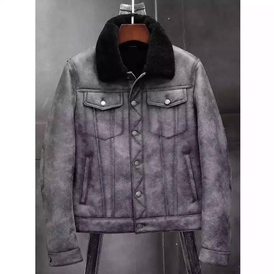Men's B3 Flight Shearling Sheepskin Bomber Jacket - Pilot's Coat