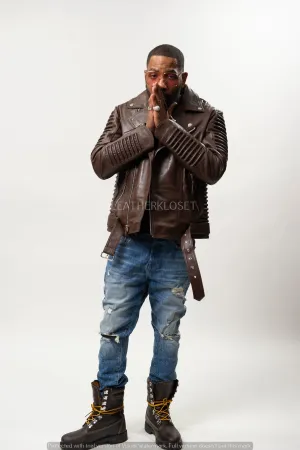 Men's Trey Biker Jacket [Brown]