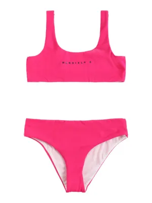 MM6 Maison Margiela   Logo print Lycra bikini set 