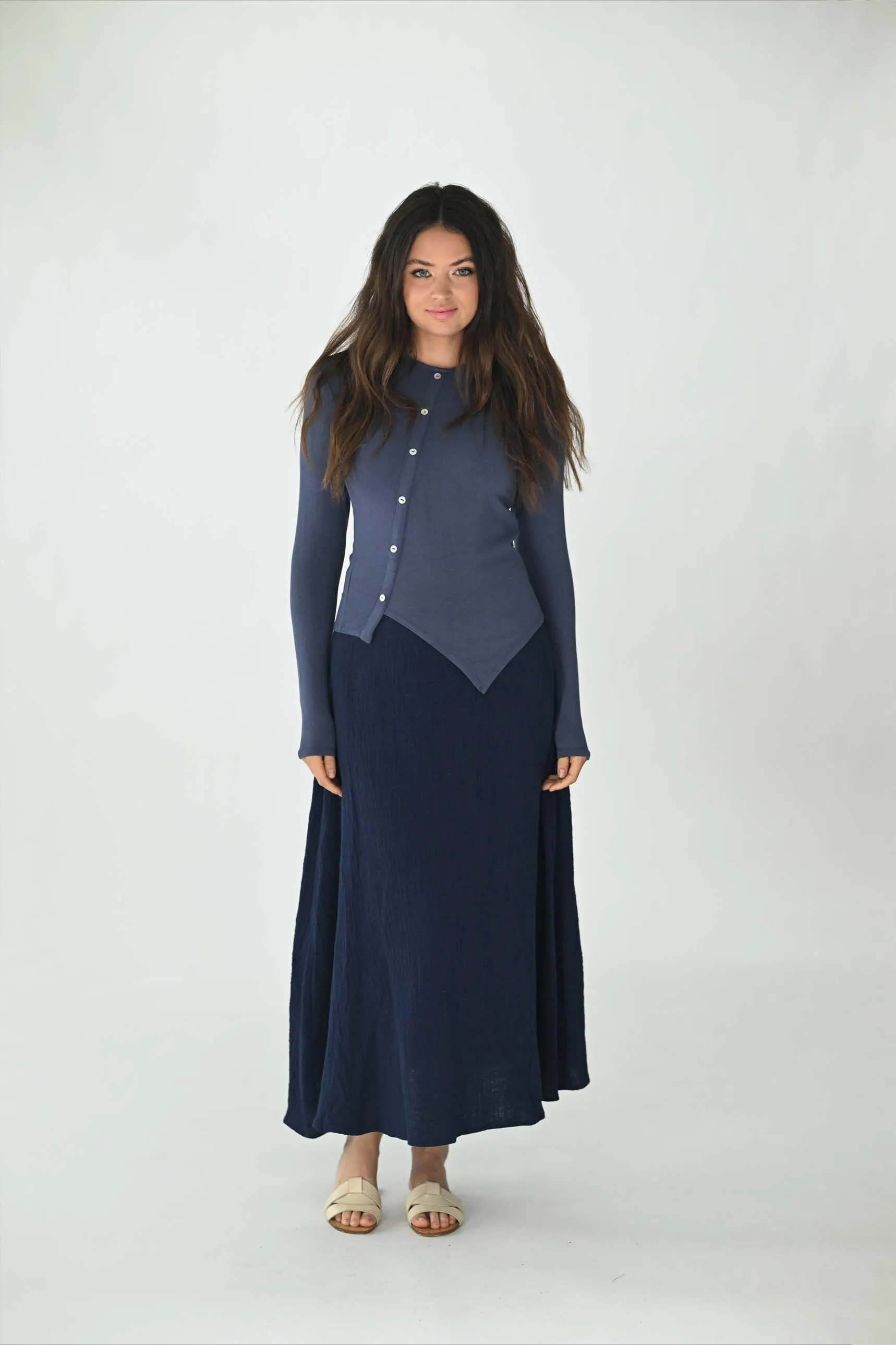 Monn Midnight Diagonal Placket Tee M412M