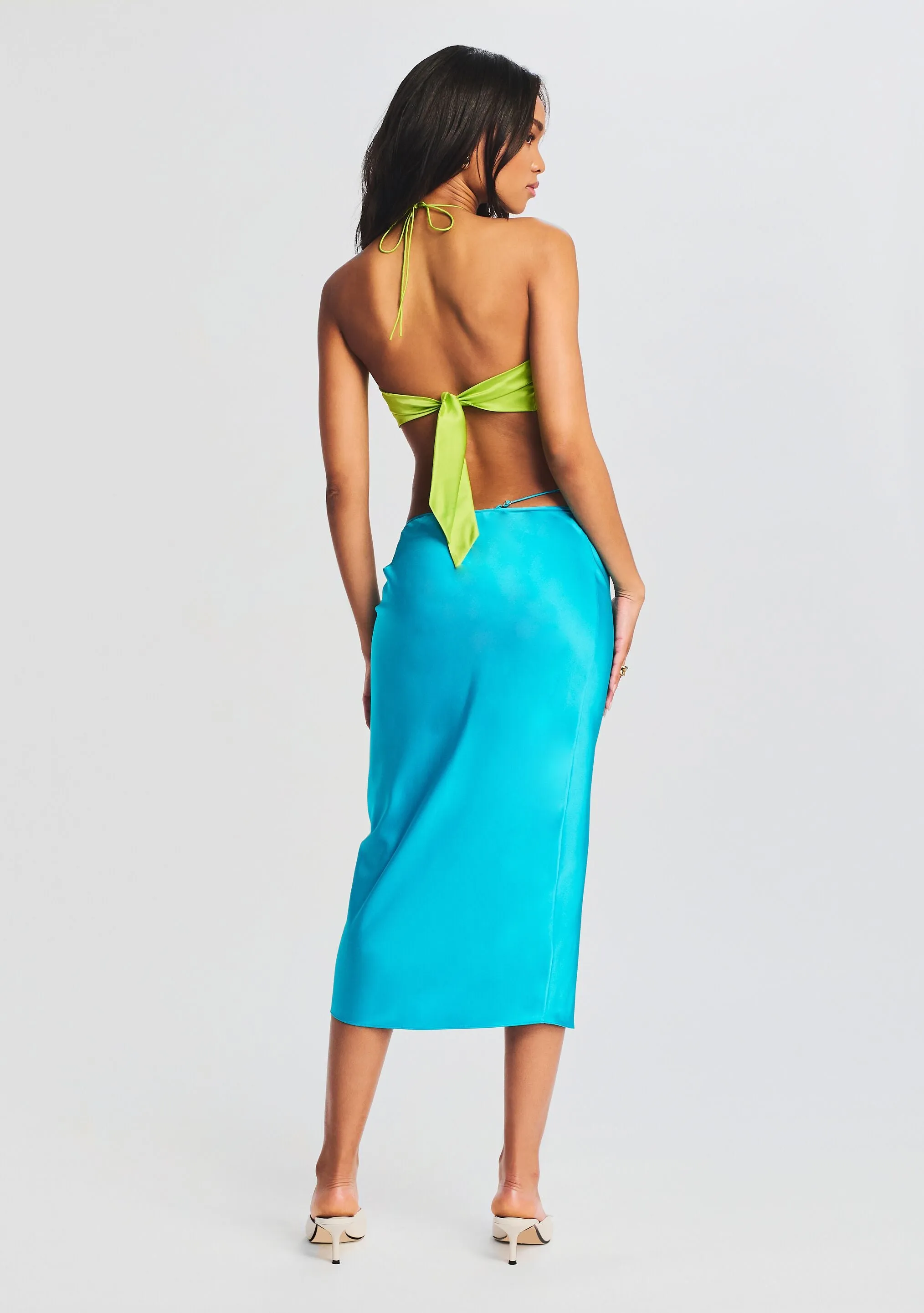 Penina Silk Midi Skirt