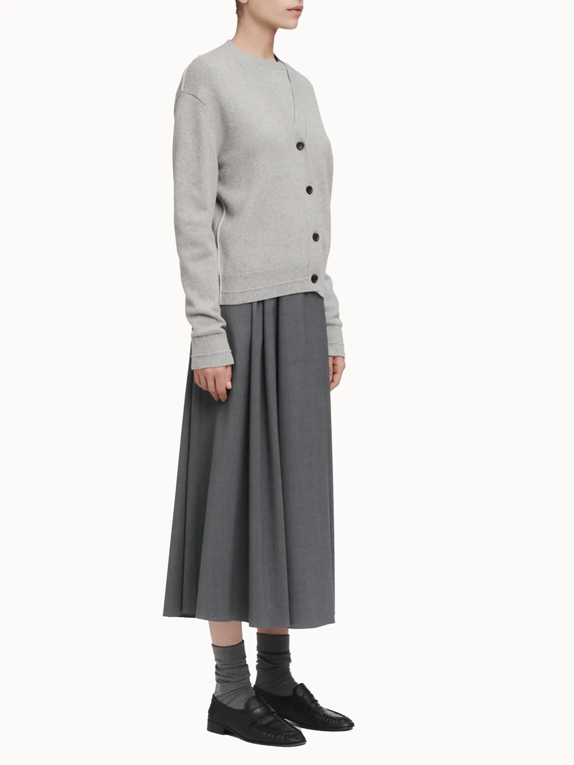 Pleat Front Full Skirt