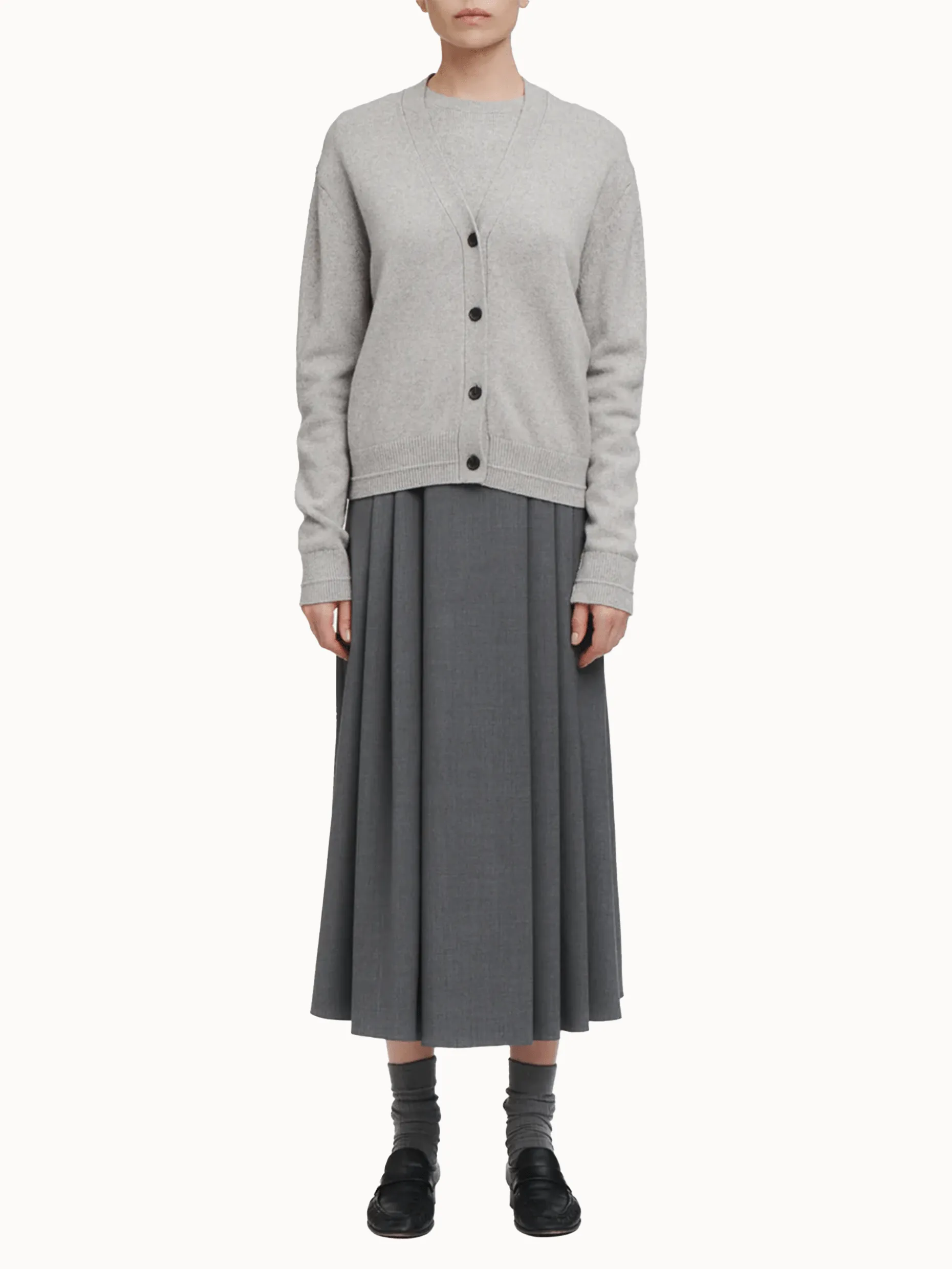 Pleat Front Full Skirt