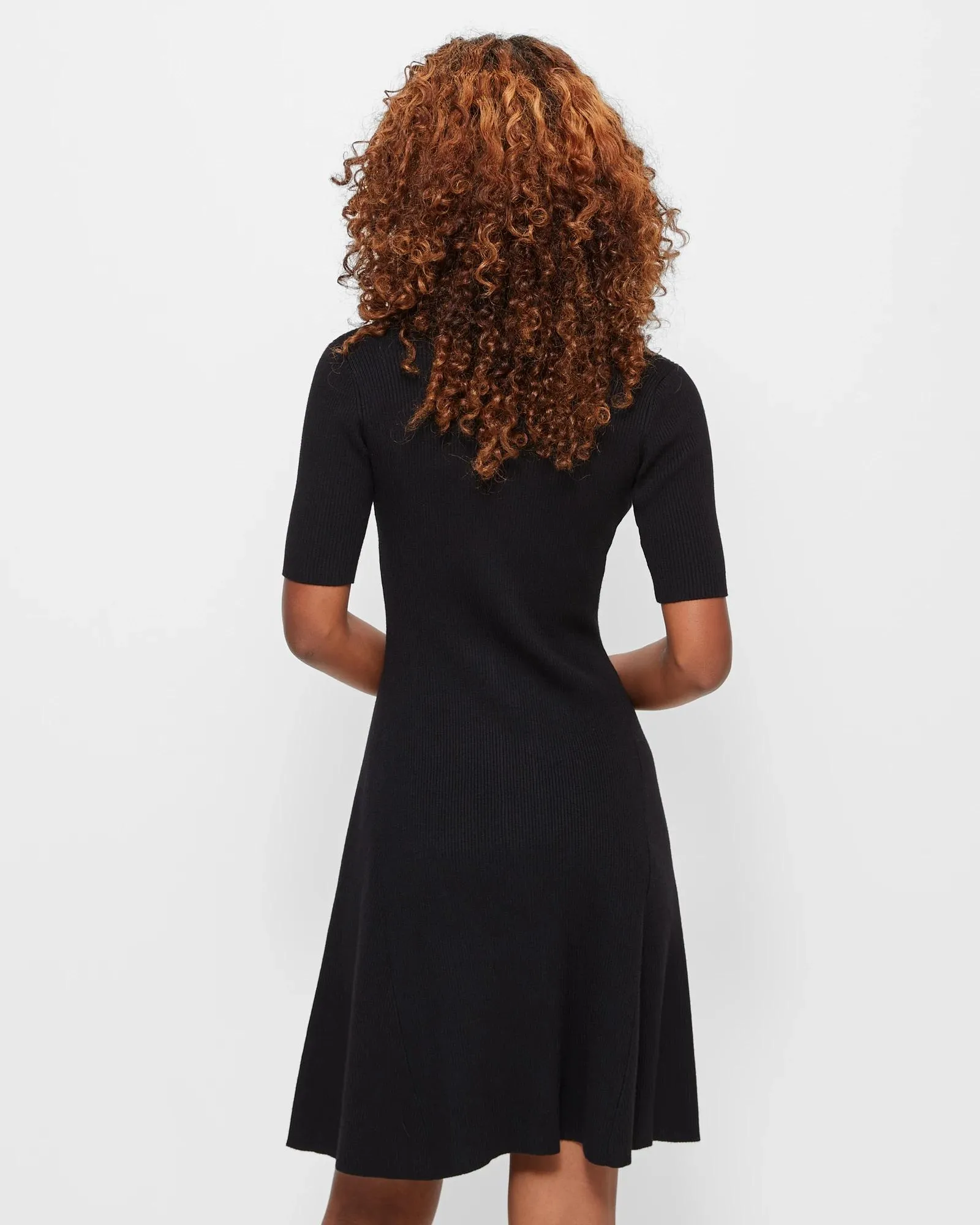 popular  Petites Knit Mini Dress - Dannii Minogue - Black